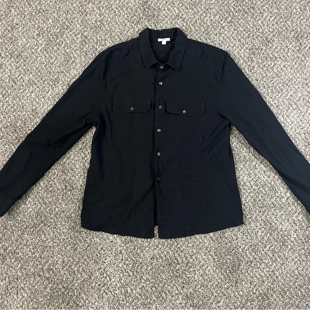 James perse black over shirt size 4 large black